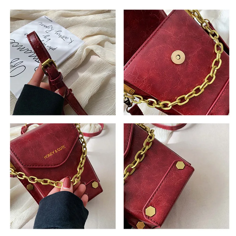 

2019 Autumn And Winter New Style WOMEN'S Bag Marble Line Solid Color Box Bag Korean-style Versatile Stereotypes Rivet Lettered W
