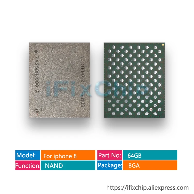 1-5 Pz/Lotto 64Gb Per Il Iphone 8 8G 4.7 Nand 64G Flash Ic Hard Disk Hdd Di Chip Di Memoria Risolvere Errore 9 Programmato Con Sn