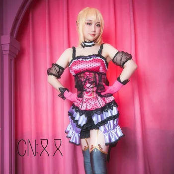 

Cosplay Costume Anime Bang Dream! Ichigaya Arisa Poppin'Party Dresses Christmas Halloween Free shipping CG409