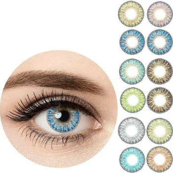 

3-Tone Colored Women Contact Lens Flashlook Men Cosmetic Makeup Soft Student Korea Solotica Contact Lens for Men Women