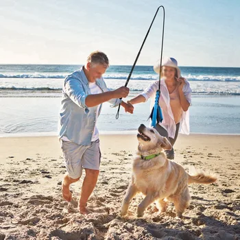 

Interactive Dog Outdoor Toys Extendable Teaser Wand Outside Fun Toys With 2 Rope Chew Play Toys For Training Exercise Supplies