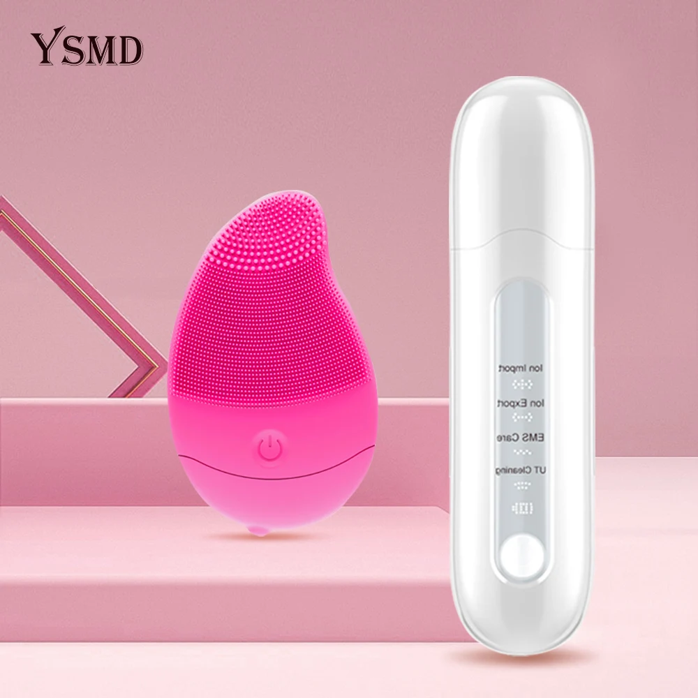 Ультразвуковой скребок силиконовая электрическая щетка для чистки лица