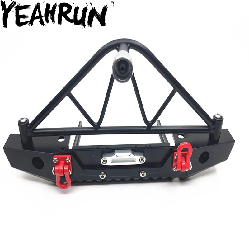 YEAHRUN Steel Rear Bumper W/ Winch Mount Shackle for Axial SCX10 RC Crawler Car | Игрушки и хобби