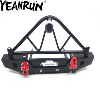 

YEAHRUN Steel Rear Bumper W/ Winch Mount Shackle for Axial SCX10 RC Crawler Car