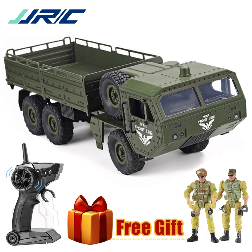 JJRC Q75 1/16 6Wd 2 4G пульт дистанционного управления военный грузовик армейские