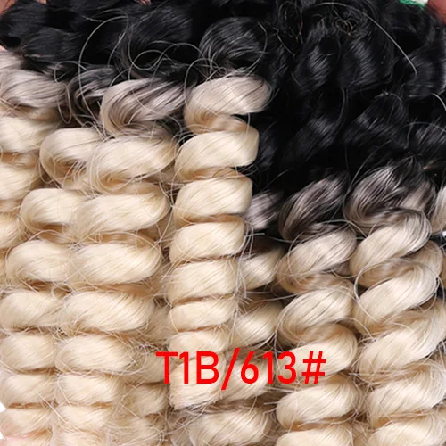 T1B/613 FSRHAIR 70 гр./шт. Черный-зеленый афро Фунми вьющиеся волосы пучок синтетических волос для наращивания Омбре волосы продукт - Цвет: T1B/613