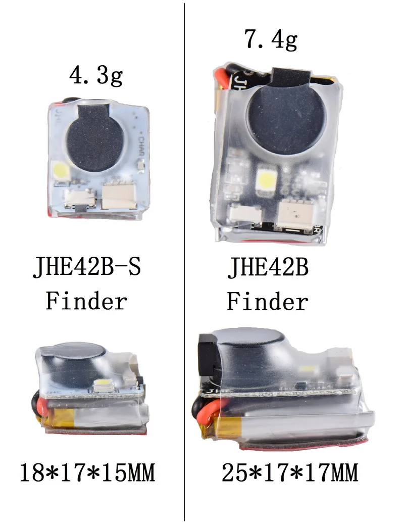 Finder JHE42B_S 5 в супер громкий звонок трекер 110дб со светодиодный звуковой сигнализацией для FPV Racing Drone VS JHE42B