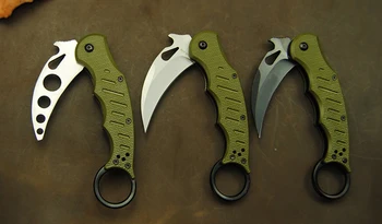 

2019 Latest Karambit Folding Knife 5Cr13 blade G10 handle Trainer Training Camping pocket Survival Hunting Tactical Knives EDC T