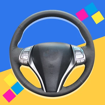 

Auto Braid On The Steering Wheel Cover for Nissan Teana 2013-2018 Altima 2013-2018 X-Trail 2014-2017 Qashqai 2014-2017 Rogue Car