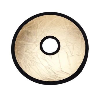 

ABGN Hot-12"/30CM 2-in-1 Gold & Silver Portable Circular Collapsible Lens-Mount Light Reflector