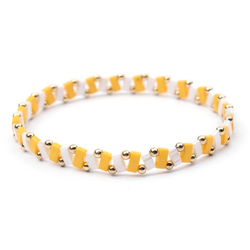 17-Yellow White BOJIU 23 Colors Bohemia Miyuki Tila Beads Bracelets For Women Boho Adjustable Delica Beads Bracelets Lady Gift Joyeria BC352 - Окраска металла: 17-Yellow White