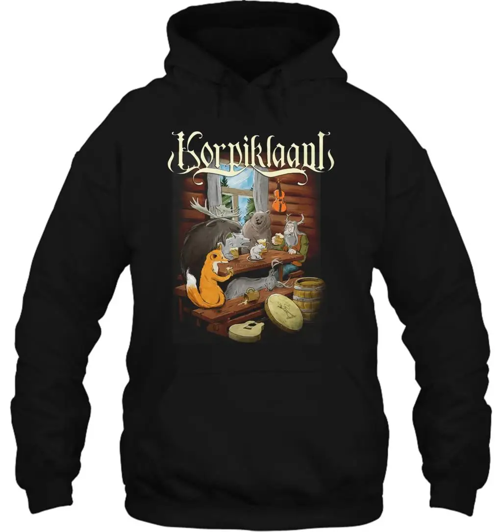 Мужская толстовка Korpiklaani Sahti, средняя черная рубашка, топы, S~ 3xl, большие размеры,, женская уличная одежда