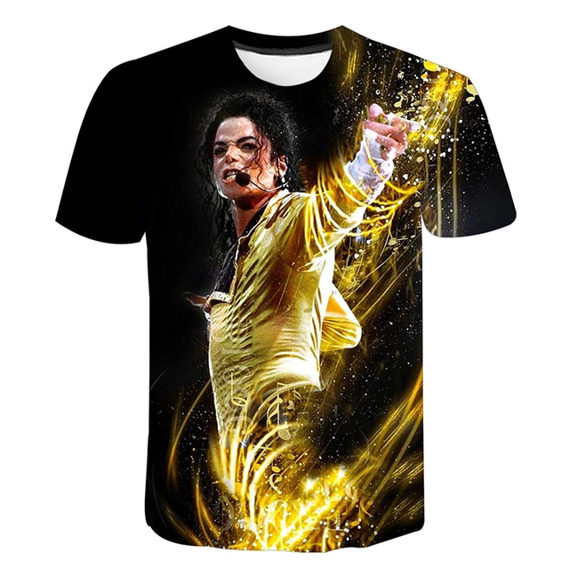 Aliexpress Summer Michael Jackson 3D Print T-shirts Singer Men Women Casual Fashion Oversized Short Sleeve T