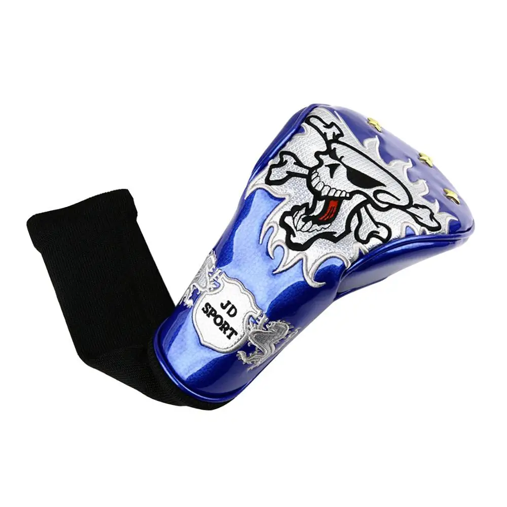 1pc Golf Club Driver Head Cover PU Leather with Skull Pattern Headcover for Driver