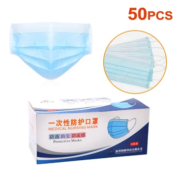 

Reliable 3 Layer Face Mouth Masks Disposable Mask Filter Anti-Dust Mask Breathable Air Pollution Mask For Germ Protection