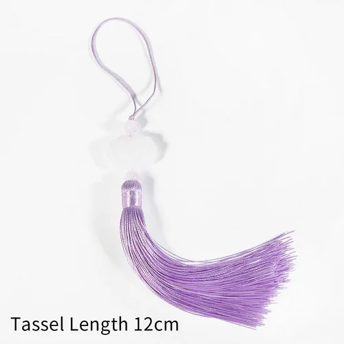 Light Purple Многоцветный белый нефритовый Лотос кисточки DIY Ювелирные изделия занавес одежды декоративные аксессуары ключ автомобиля сумка Подвеска для изготовления кистями - Цвет: Light Purple