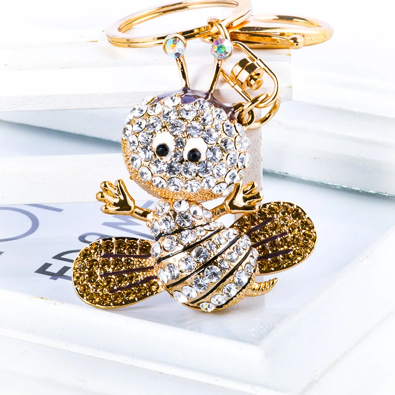 Прекрасный кулон пчелы очаровательные стразы Кристальный кошелек сумка брелок