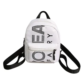 

Women Outdoor Simple Nylon Zipper Contrast Color Backpack exquisite girls original elegant graceful ladies fashion Travel Bag