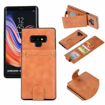 

Creative Fashion 2 in 1 Split Design Retro Leather Wallet Card Slot Case For Galaxy S9 S10 Plus Note 9 8 Plus