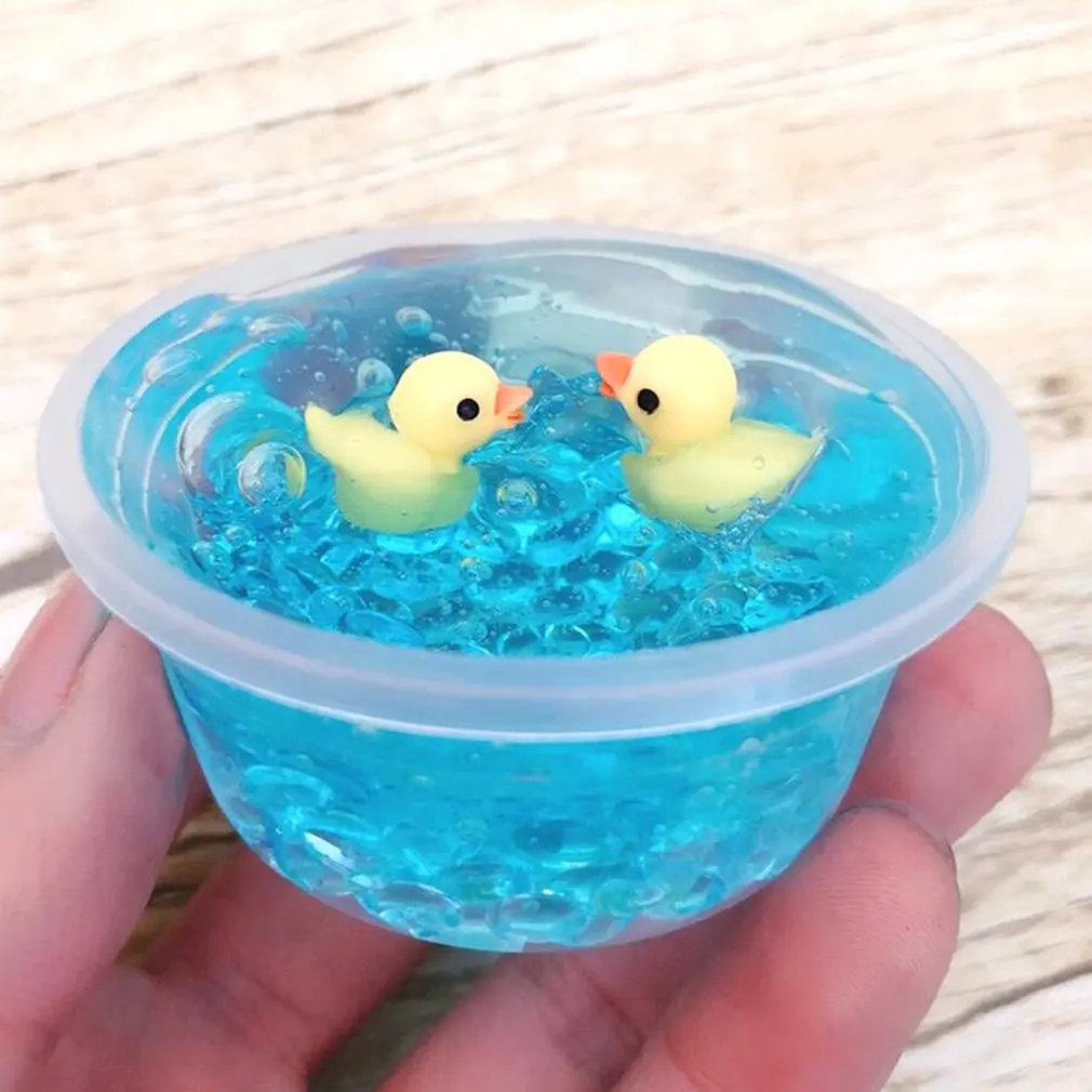 Kawaii глина голубого цвета слизи забавная глина для моделирования милый утенок набор для снятия стресса игрушки для детей и взрослых обучающая игрушка