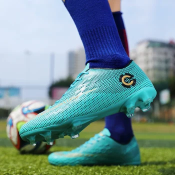 

Soccer Shoes Men Football Cleats Soccer Boots Teenager Ankle High Tops Football Shoes Kids Indoor Soccer Training Sneaker