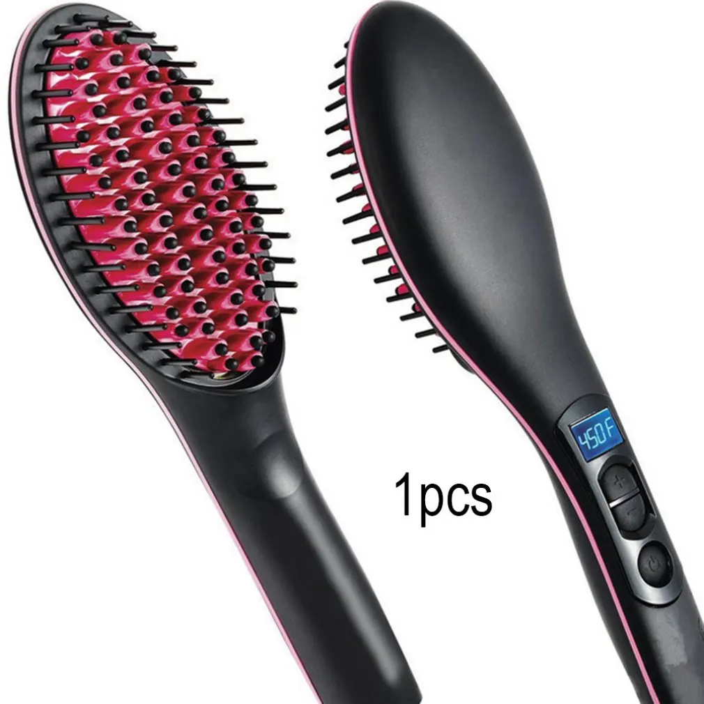 Electric Straight Hair Comb Magic Hair Comb Comb Negative Ion Comb Ion Hair Straightener Brush With LCD Display