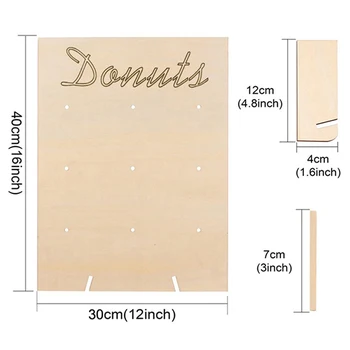 

Wooden DIY Donut Wall Dessert Bar Donuts Wall Holds Sweet Rustic Donut Boards Stand for Weddings Decoration Letter