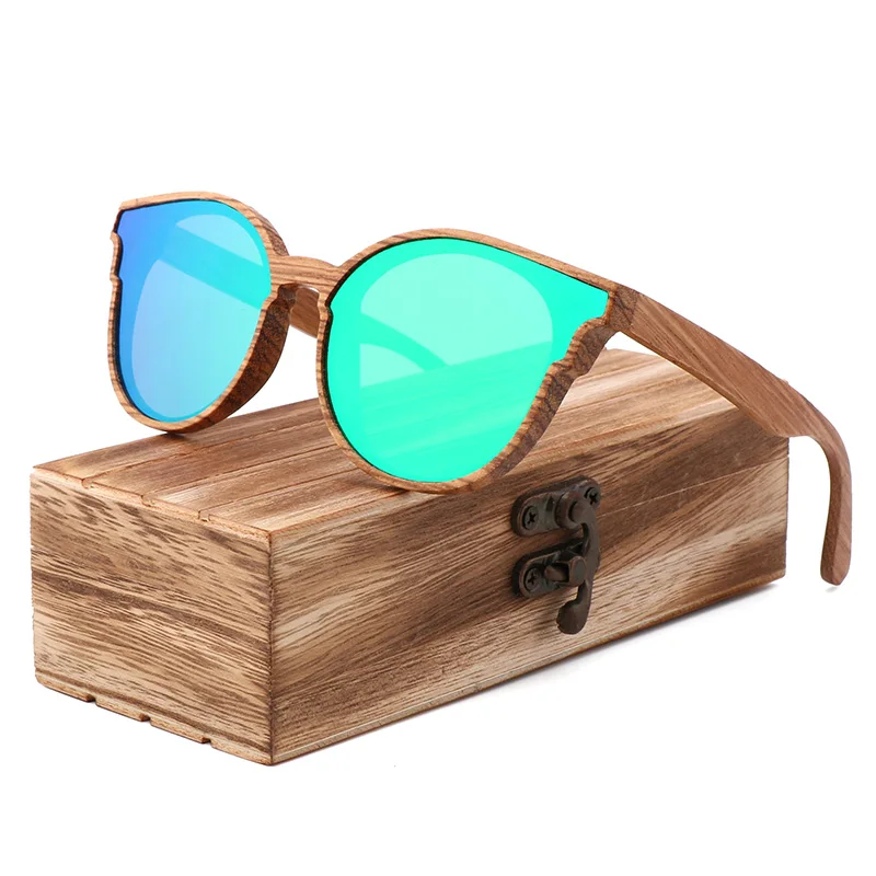 

2019 New fashion Cat eyes Women Sunglasses Handmade Environmentally Friendly Solid Wood Frame Glasses Factory direct Polarized