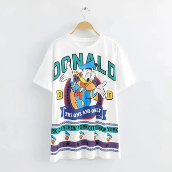 

New 2020 Women's t-shirt cartoon printing O neck short sleeve Kawaii tops casual cotton tees chic female t-shirt Harajuku mujer