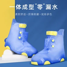 Couvre chaussures étanche pour enfants, couvre chaussures réutilisable, motif dessin animé, antidérapant, chaussures d'extérieur, pour l'eau 