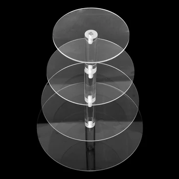 3/4/5/6/7 Tier Transparent Acrylic Cake Display Stand For Party Round Removable Cupcake Holder Wedding Birthday Party Decor