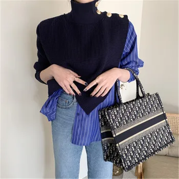 

Chic Sepcial Design Elegant Fashion Striped Shirt for Ladies Elegant Fashion All-match Striped Shirt 2020 New Autumn Shirt