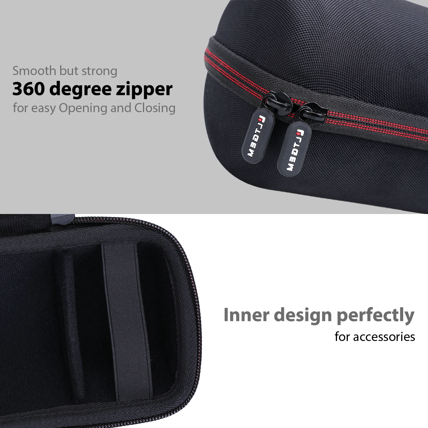 Black EVA Hard Case for JBL Pulse 4 Waterproof Portable Bluetooth Speaker with Light Show