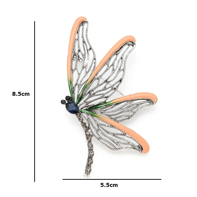 Эмаль полые крылья брошь в виде стрекозы булавки для женщин свадебный банкет подарок