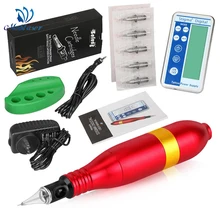 Перманентный макияж поворотный комплект тату-машинки ЖК-цифровой дисплей ручка для микроблейдинга брови, подводка, губы татуировки пистолет Прямая