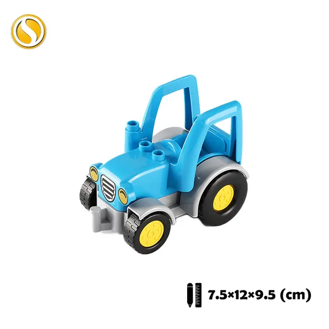 Trailer Car model Airplane Big Building Blocks Vehicle Accessory Compatible Classic Assemble Bricks Children DIY Toys Girl Gift CHE025-lan