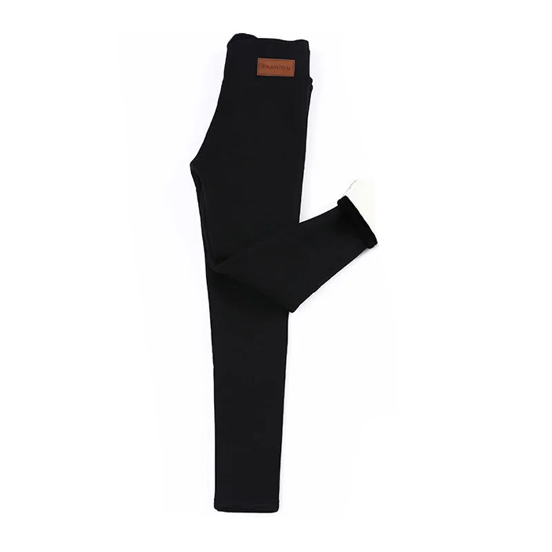 Black Warm Skinny Thick Velvet Wool Fleece Girls Leggings Women Winter Trousers Lambskin Cashmere Pants for Women Leggings