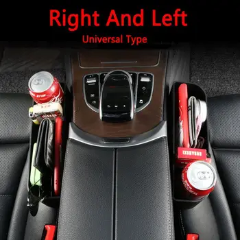 

1PCS Car Seat Slip Gap Storage Boxes Catcher Box Waterproof Pocket Organizer Phone Cup Holder Can Be Left or Right