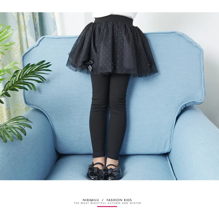 Girls' Trousers Spring And Autumn Childrenswear Autumn And Winter plus Velvet Culottes Korean-style Big Boy Pants Children Long