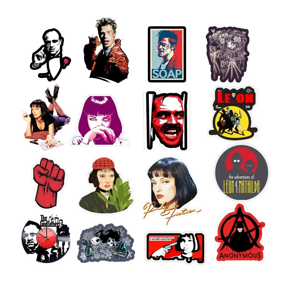 10/30/50pcs Classic Movie stickers For Luggage Laptop Art Painting Kill Bill Pulp Fiction Poster Stickers waterproof skateboard images - 6