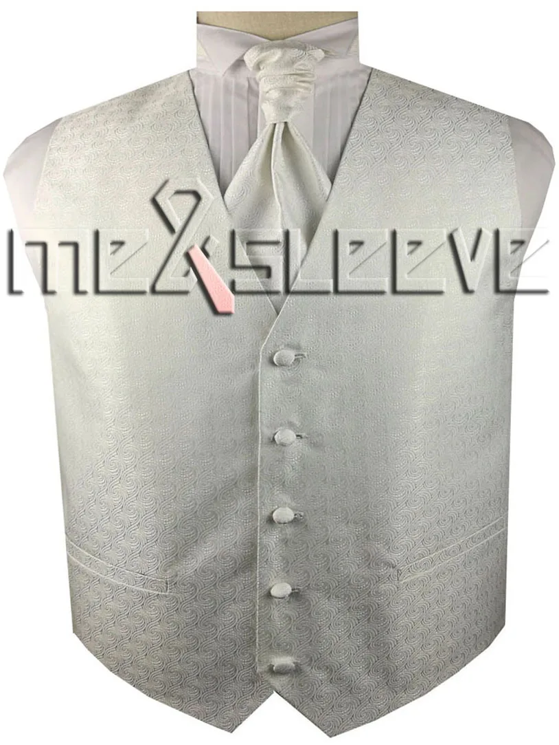 Классический тканевый мужской костюм с жилетом(жилет+ галстук+ платок
