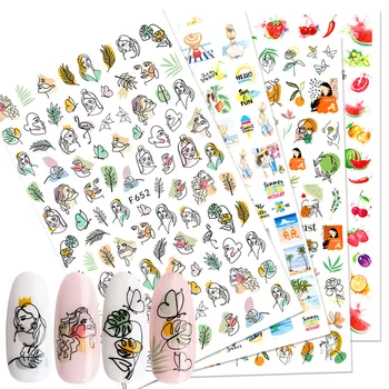 

1 Sheet Nail Sticker Flower Leaves Slider Transfer Nail Stickers For Manicur Nail Art Diy Transfer Sticker Nail Art Decoration