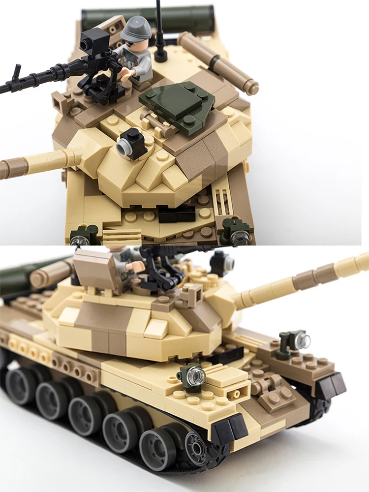 372 шт., Военная серия, оружие, T-62, танки, техника, строительные блоки, набор игрушек, сделай сам, развивающие подарки для детей, B237