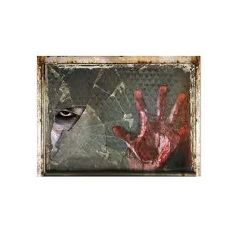 

SK6042 Halloween Blood Hand Horror Wall Stickers Shop Bedroom Window Glass Decorative Horror Wall Stickers