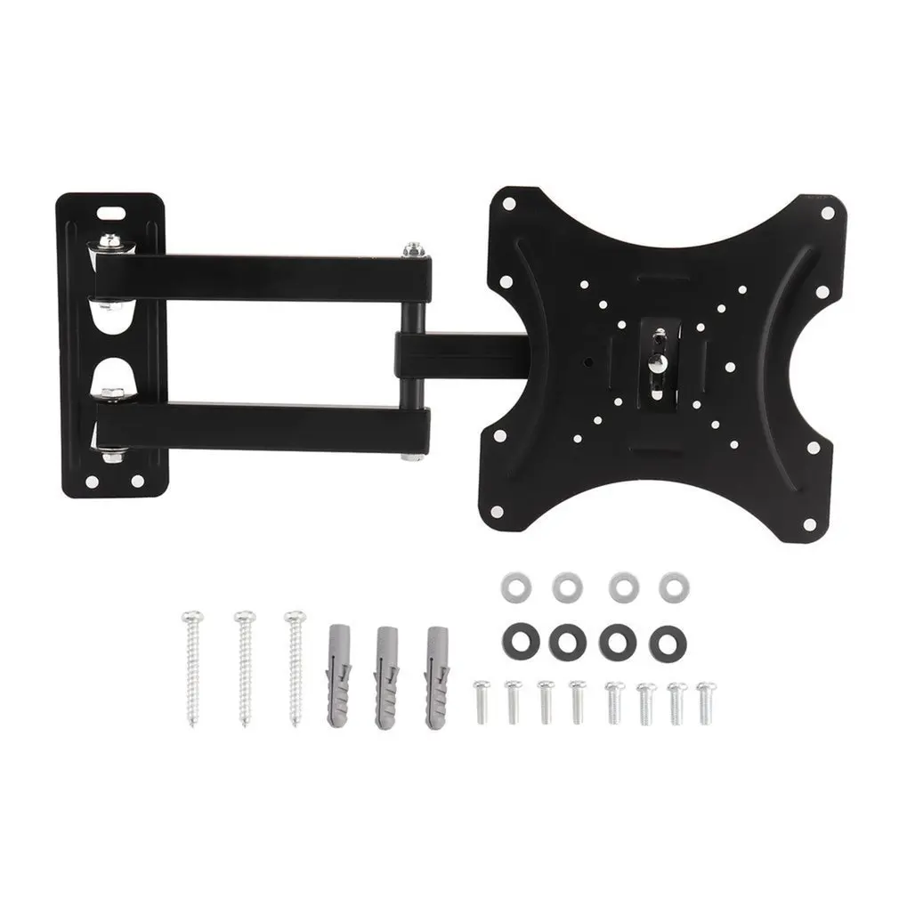 

Universal TV Wall Mount Bracket Swivel Tilt Fixed Flat Panel TV Stand Holder Frame for 14-42 Inches Monitor Metal Max 35KG