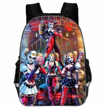 

Children Kids Suicide Squad School bags Backpacks Harley Quinn Daily Backpack Joker Printed Kindergarten Casual Book Bags