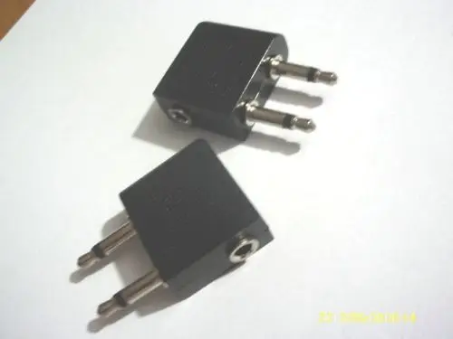 100PCS Airline Airplane Earphone Headphone Jack Adapter 3 5mm Adapter New