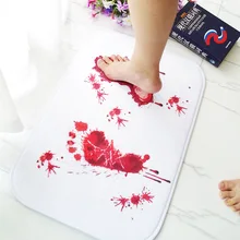 40*60 см кровяные следы противоскользящие креативные ноги пятна крови ковер Ужасы кровяные следы отпечатанные двери коврик