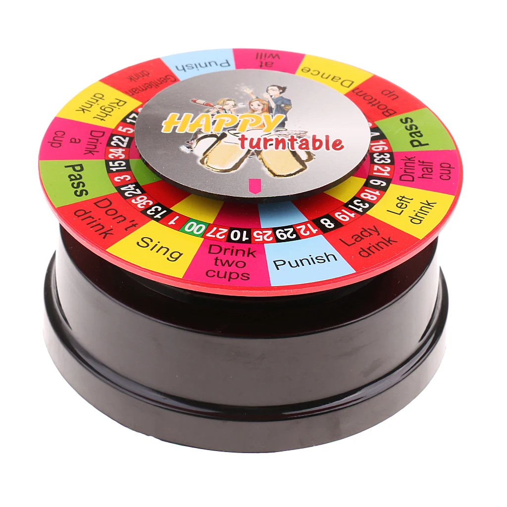 Electric Turntable Roulette Drinking Game Wheel for Bar KTV Friends Party Board Game Accessories