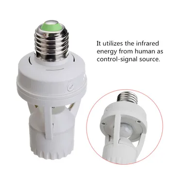

Motion Socket Switch Holder Sensor Lamp Light Bulb Stand 360° Base 110-240V Or Energy-saving Lamps 1pcs